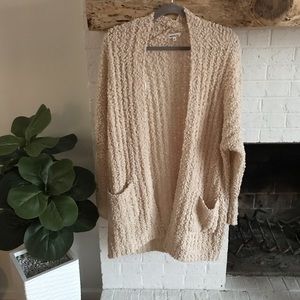 Popcorn sweater cardigan
